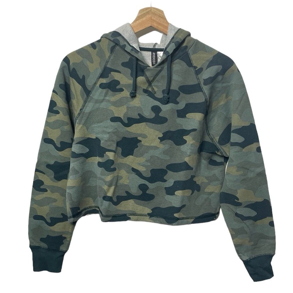 3 for $12 Cropped Camo Drawstring Hoodie Size S